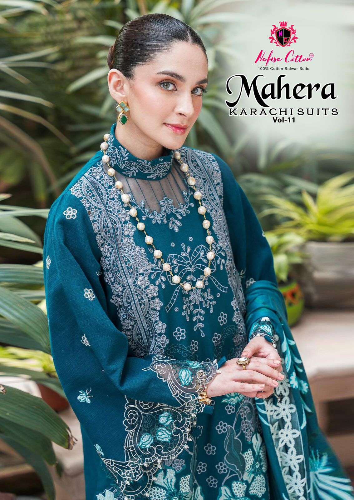 MAHERA  KARACHI SUITS VOL 11 BY NAFISA COTTON